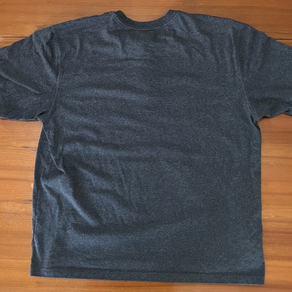 🛠 Carhartt K84 Henley Shirt XL Charcoal Gray Pocket Tee Loose Fit Workwear - Picture 8 of 8